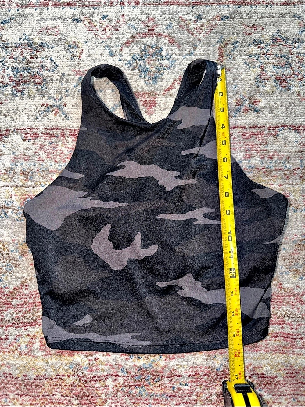 Athleta Camo Bra Tank Top in Black & Gray-Medium